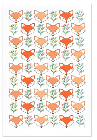 Fall Foxes Bar/Tea Towel