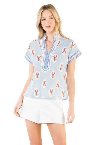 Lobster Dinner Stripe Shirt