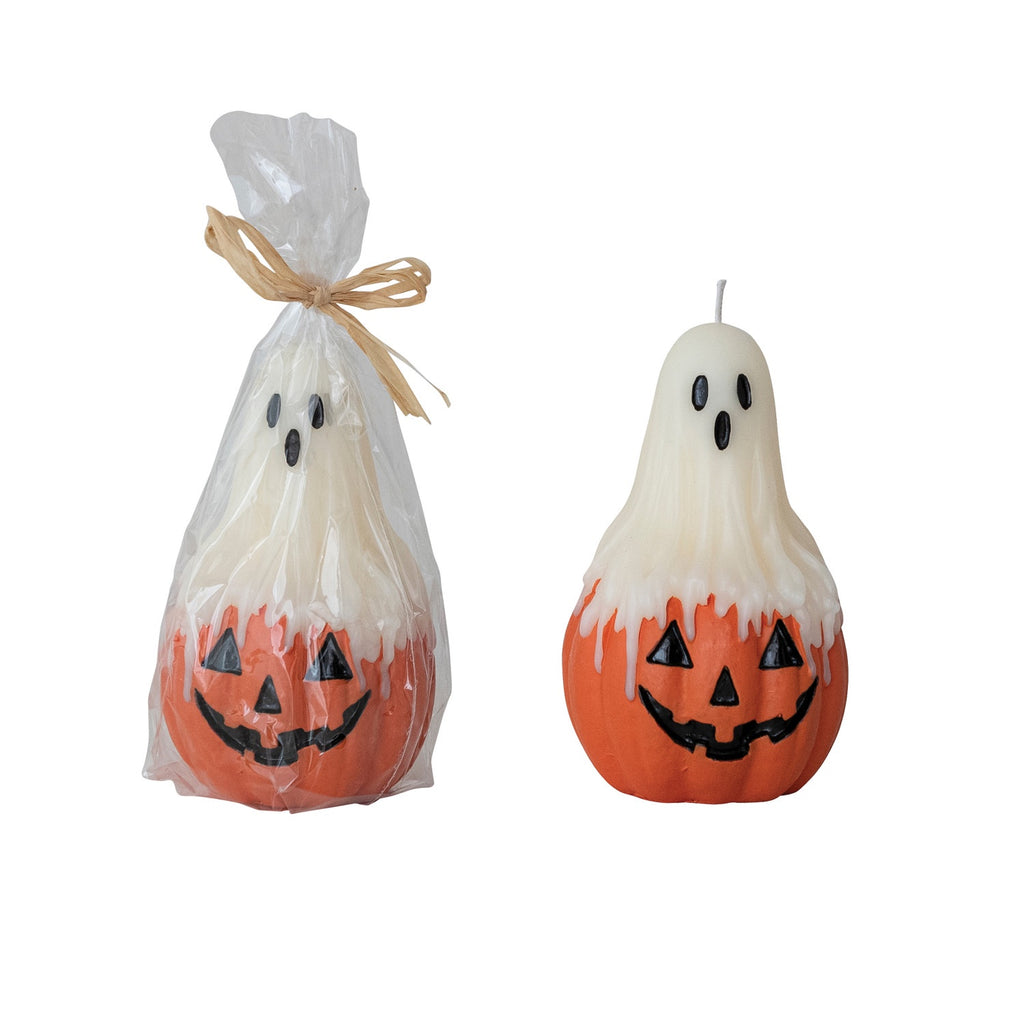 Pumpkin Ghost Candle