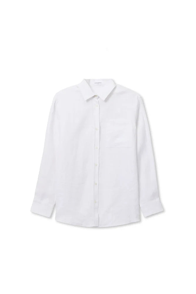 White Linen Button Down