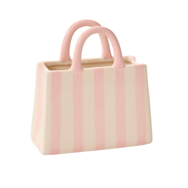 Striped Handbag Vase