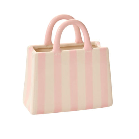 Striped Handbag Vase