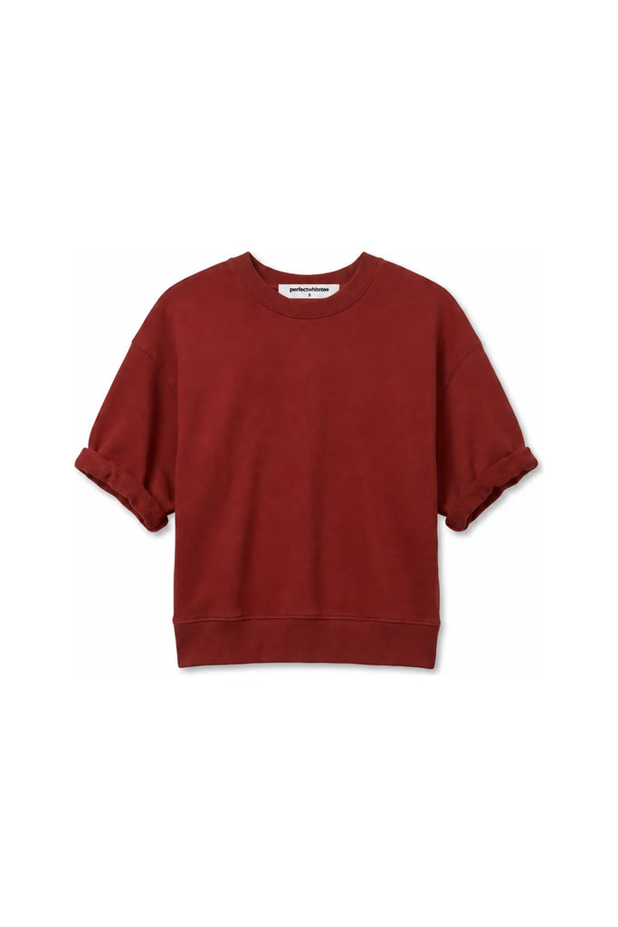 Rebecca Ruby Red Puff Sleeve Sweatshirt