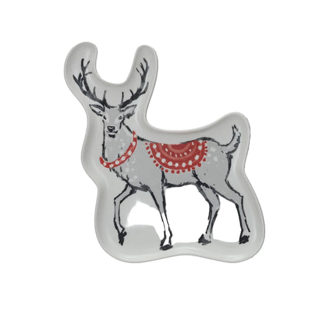 Stoneware Deer Shaped Dish