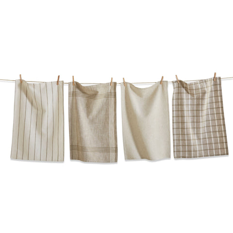 Natural Woven Dish Towel Set of 4