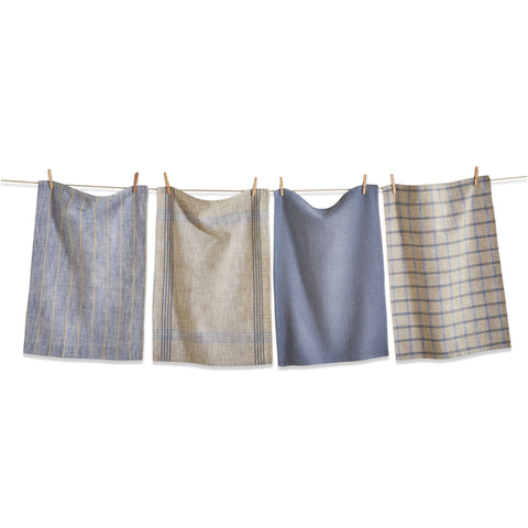 Denim Woven Dish Towel Set of 4