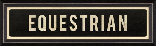 Equestrian Street Sign