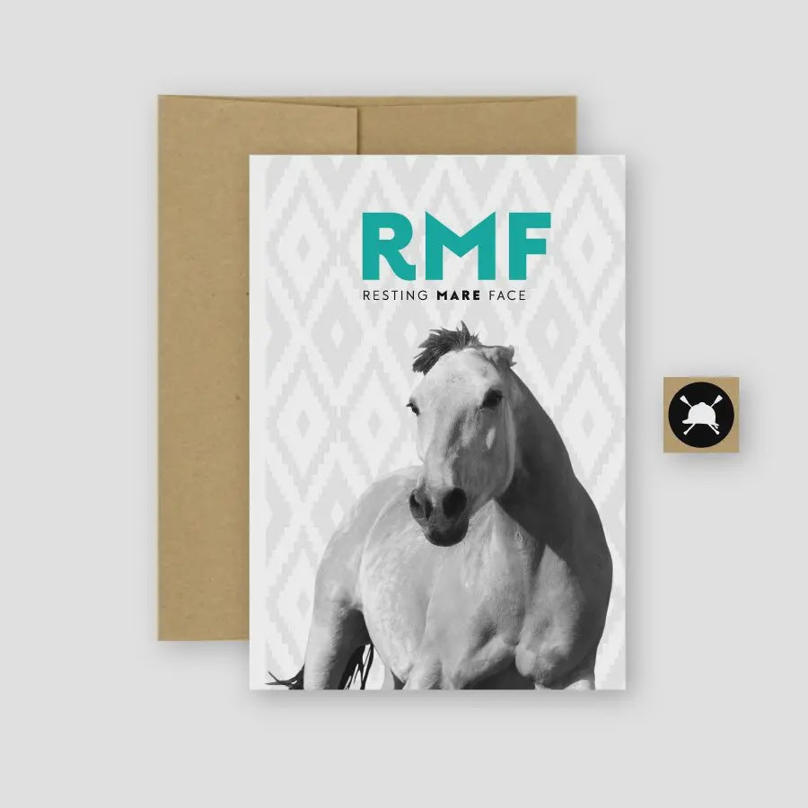 Resting Mare Face Card