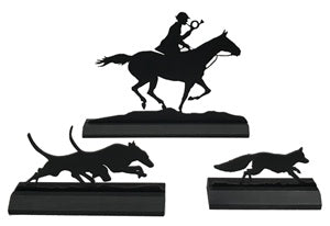 Full Cry Fox Hunting Wood Silhouettes