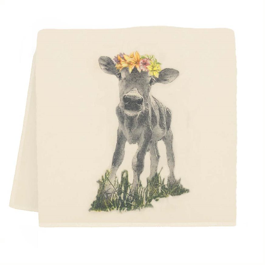 Cowgirl Flower Crown Tea Towel
