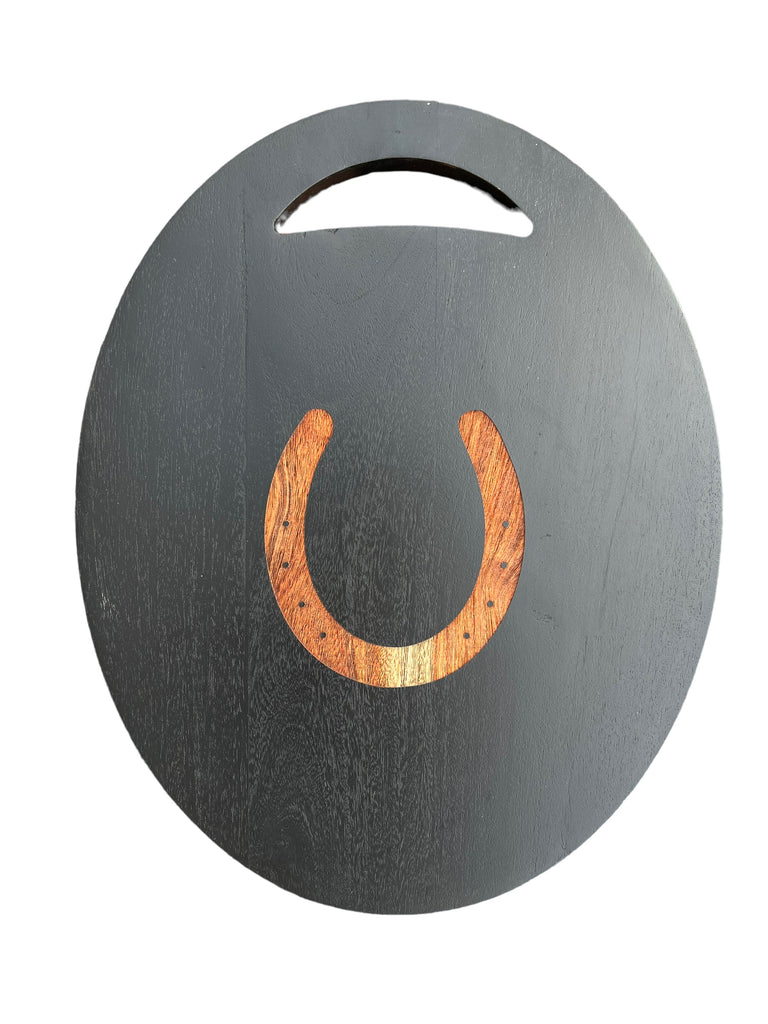 Black Acacia Horseshoe Oval Board