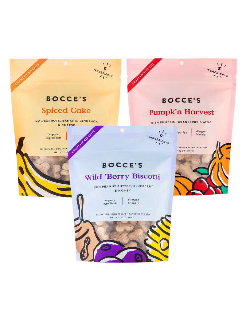 Crunchy Bocce's Biscuits - 12 oz bag (3 flavors)