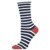 Women's Bamboo Roll Top Stripe Socks