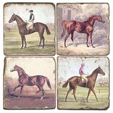 Vintage Horse Coasters (Set of 4)